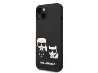 Karl Lagerfeld KLHMP14MSSKCK iPhone 14 Plus 6.7 "capa rígida preta / silicone líquido preto Karl & C Karl Lagerfeld KLHMP14MSSKCK iPhone 14 Plus 6.7 "capa rígida preta / silicone líquido preto Karl & C