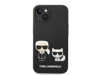 Karl Lagerfeld KLHMP14MSSKCK iPhone 14 Plus 6.7 "capa rígida preta / silicone líquido preto Karl & C Karl Lagerfeld KLHMP14MSSKCK iPhone 14 Plus 6.7 "capa rígida preta / silicone líquido preto Karl & C