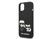 Karl Lagerfeld KLHMP14MSSKCK iPhone 14 Plus 6.7 "capa rígida preta / silicone líquido preto Karl & C Karl Lagerfeld KLHMP14MSSKCK iPhone 14 Plus 6.7 "capa rígida preta / silicone líquido preto Karl & C