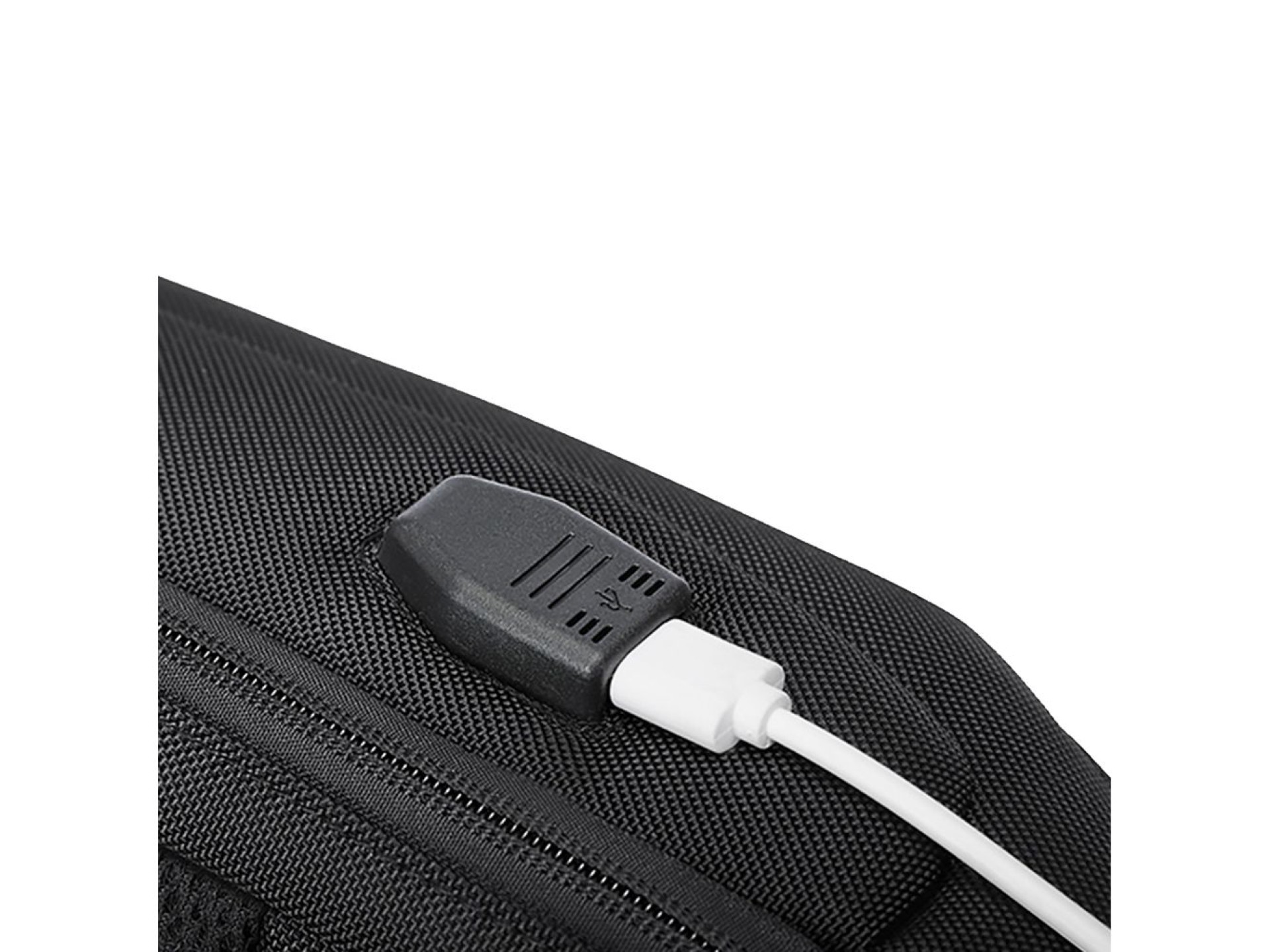 Mochila urbana premium Wozinsky com alça única, sistema antifurto, organizador e entrada USB - Preta