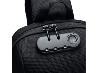 Mochila urbana premium Wozinsky com alça única, sistema antifurto, organizador e entrada USB - Preta Mochila urbana premium Wozinsky com alça única, sistema antifurto, organizador e entrada USB - Preta