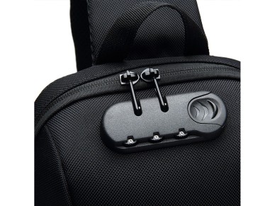 Mochila urbana antirrobo Wozinsky Premium de un solo hombro con organizador y puerto USB - Negra Mochila urbana antirrobo Wozinsky Premium de un solo hombro con organizador y puerto USB - Negra