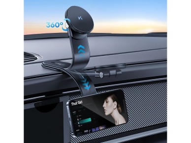 Wozinsky WCZ2Y2S Magnetic Car Holder with 15W MagSafe Inductive Charger for Car Cockpit - Black