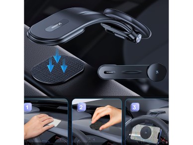 Wozinsky WCZ2Y2S Magnetic Car Holder with 15W MagSafe Inductive Charger for Car Cockpit - Black