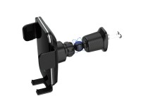 Wozinsky WEDZ-3Y8S clamp car holder with 15W inductive charger for phone on the air vent - black Wozinsky WEDZ-3Y8S clamp car holder with 15W inductive charger for phone on the air vent - black