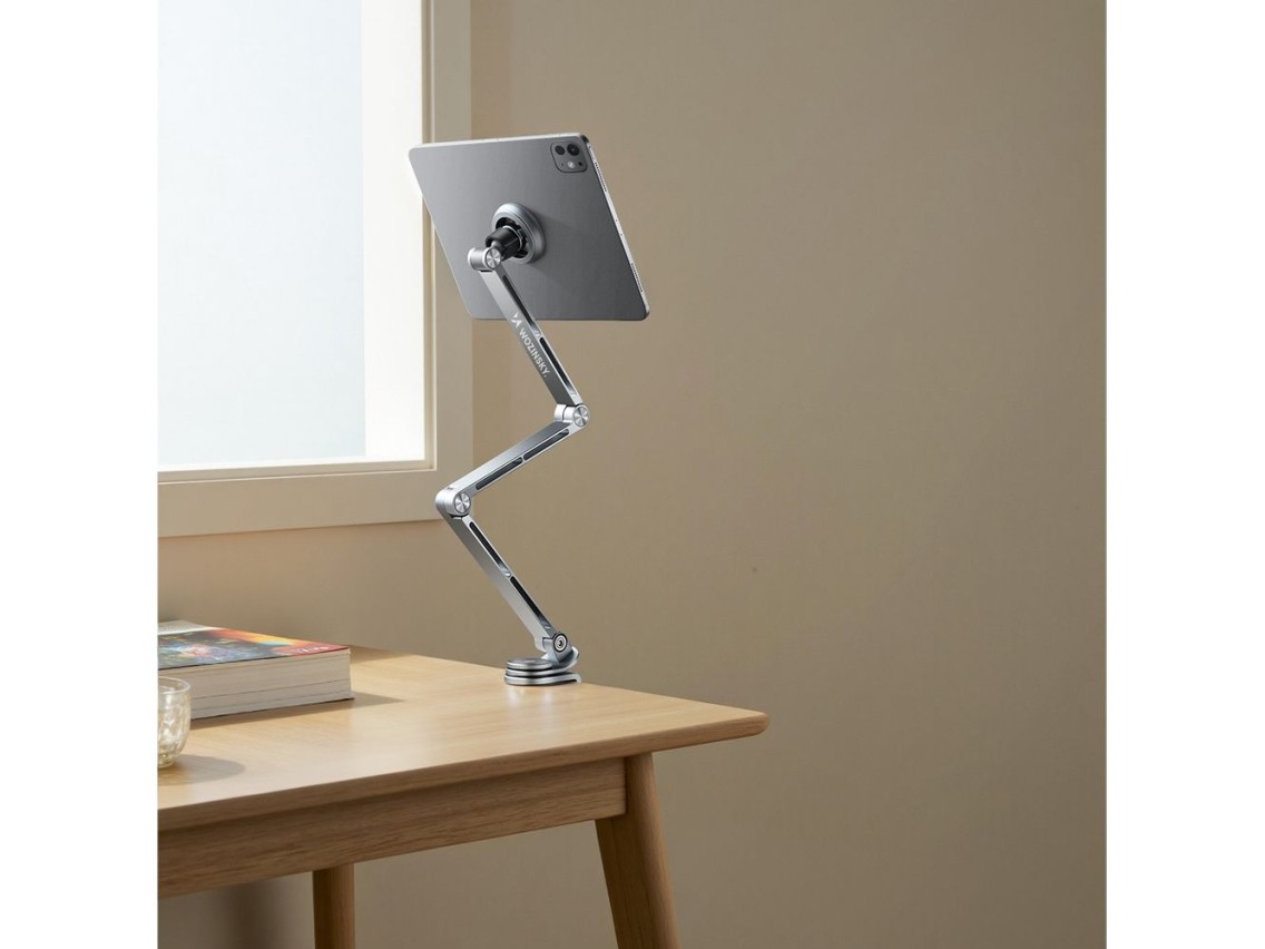 Suporte magnético Wozinsky WTY0YS1, giratório 360°, sólido, para celular e tablet - cinza