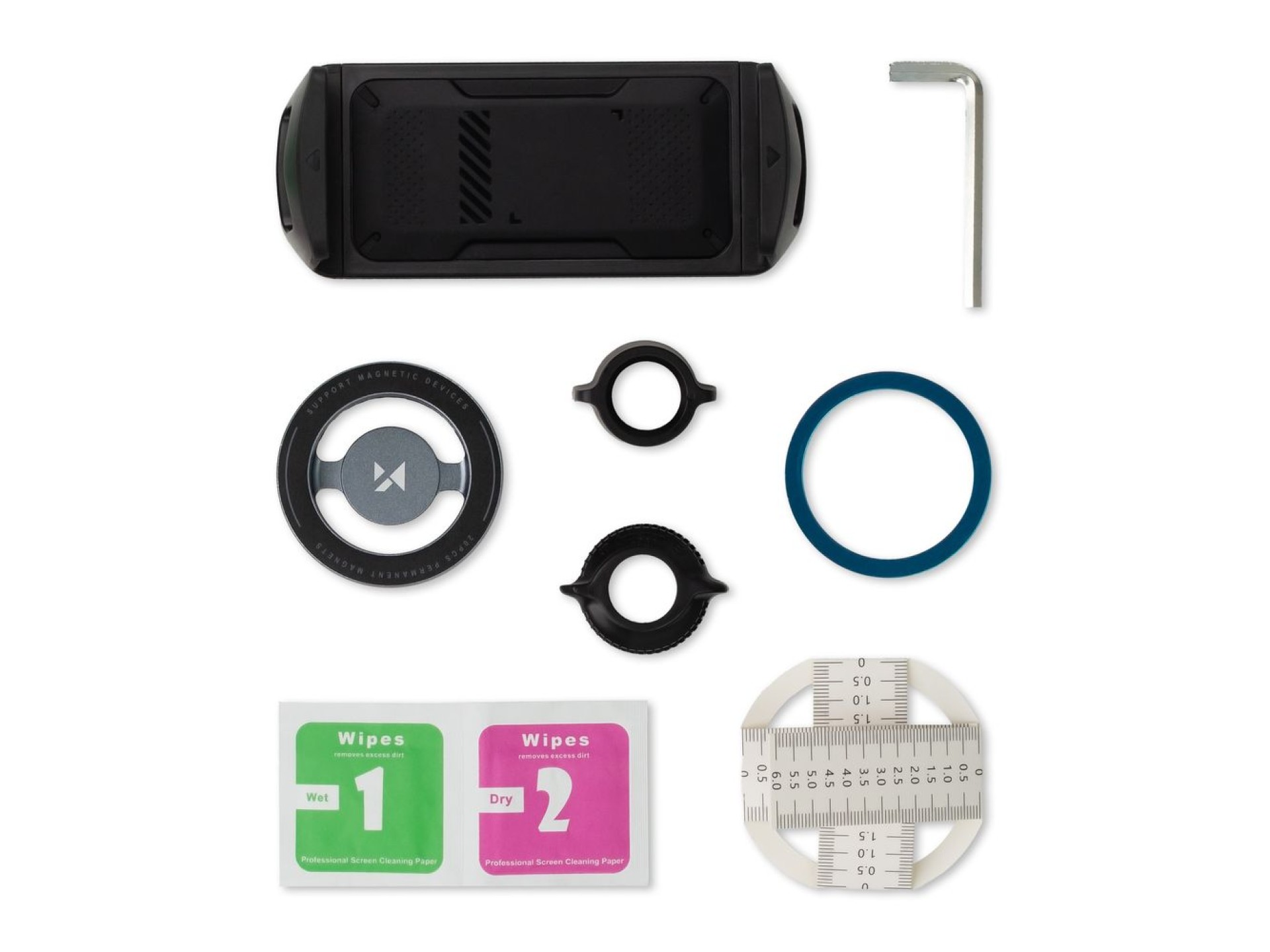 Suporte magnético Wozinsky WTY0YS1, giratório 360°, sólido, para celular e tablet - cinza