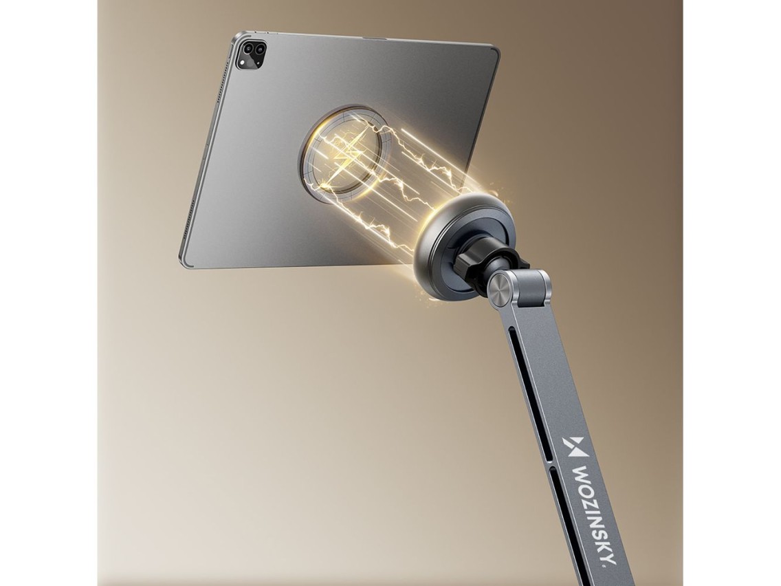 Suporte magnético Wozinsky WTY0YS1, giratório 360°, sólido, para celular e tablet - cinza