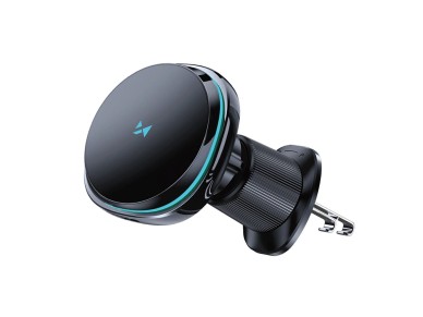 Suporte para carro Wozinsky WCT5-Q6S2Y com carregador indutivo Qi/MagSafe de 15 W para grade de vent Suporte para carro Wozinsky WCT5-Q6S2Y com carregador indutivo Qi/MagSafe de 15 W para grade de vent