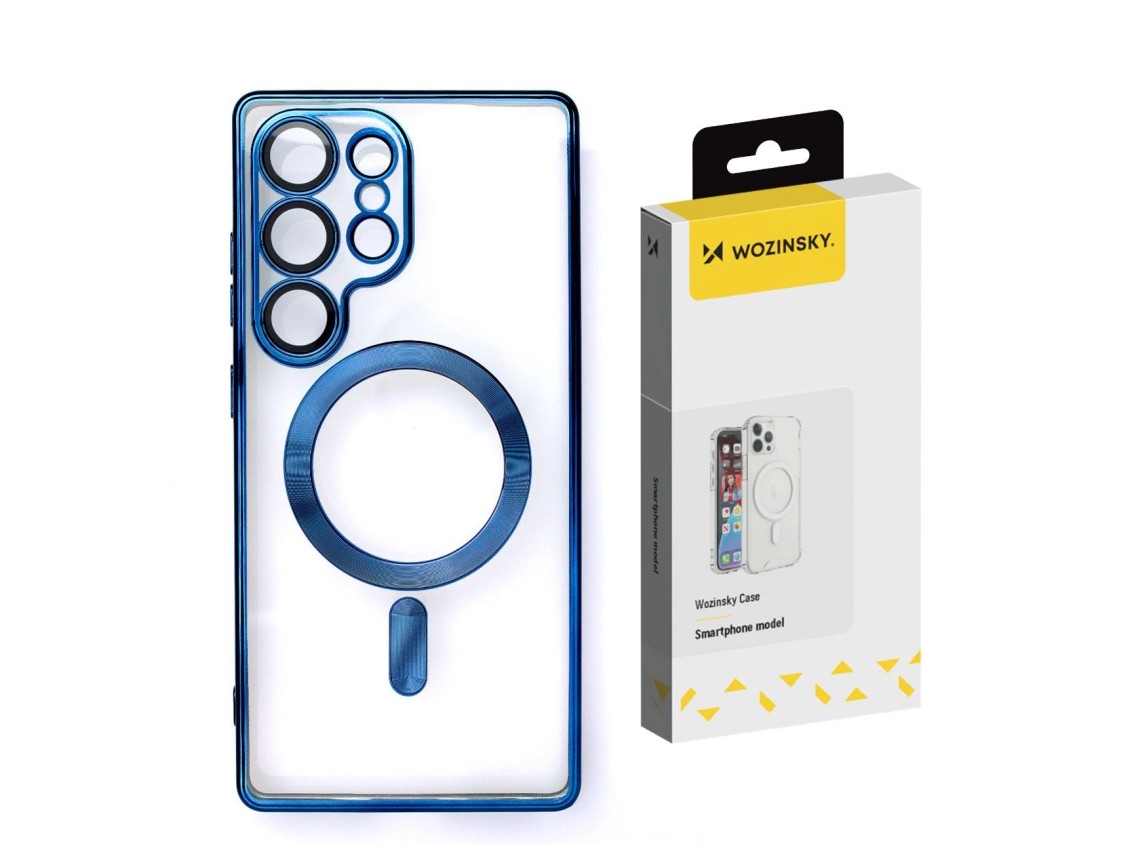Capa MagSafe eletroplaqueada Wozinsky para Samsung Galaxy S24 FE - Azul