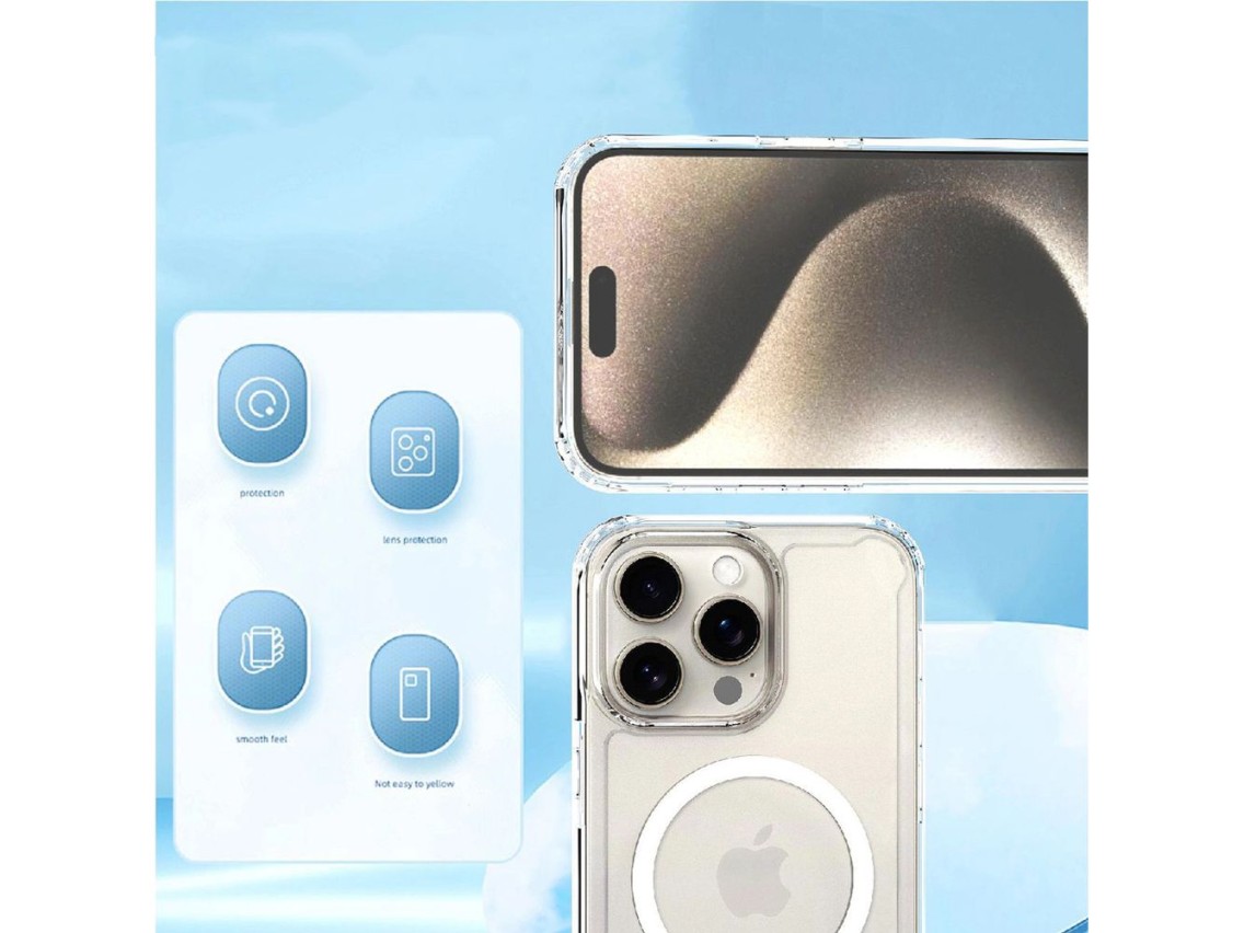 Funda Wozinsky transparente con esquinas MagSafe para Samsung Galaxy S24 FE - Transparente
