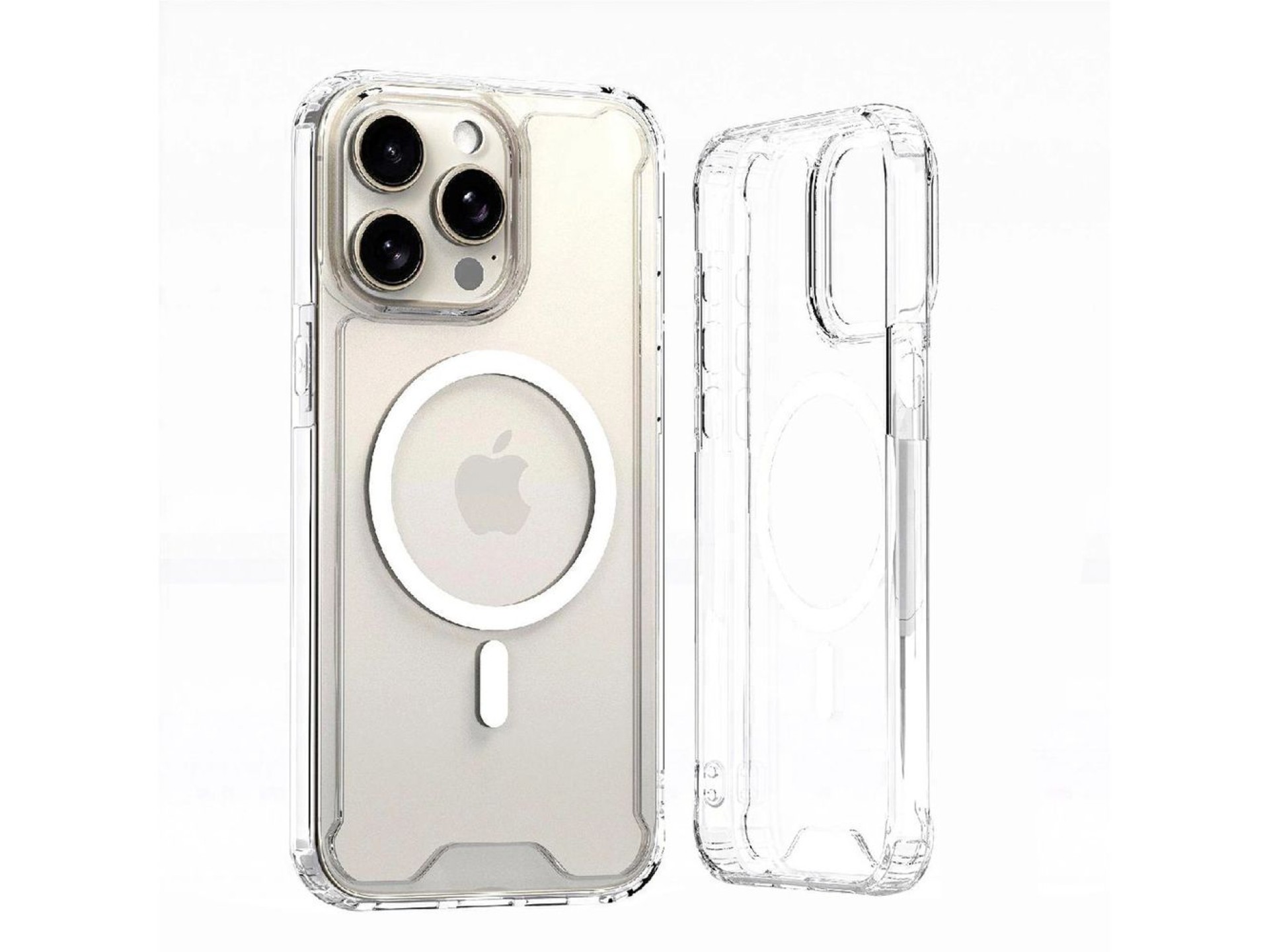 Funda Wozinsky transparente con esquinas MagSafe para Samsung Galaxy S24 FE - Transparente
