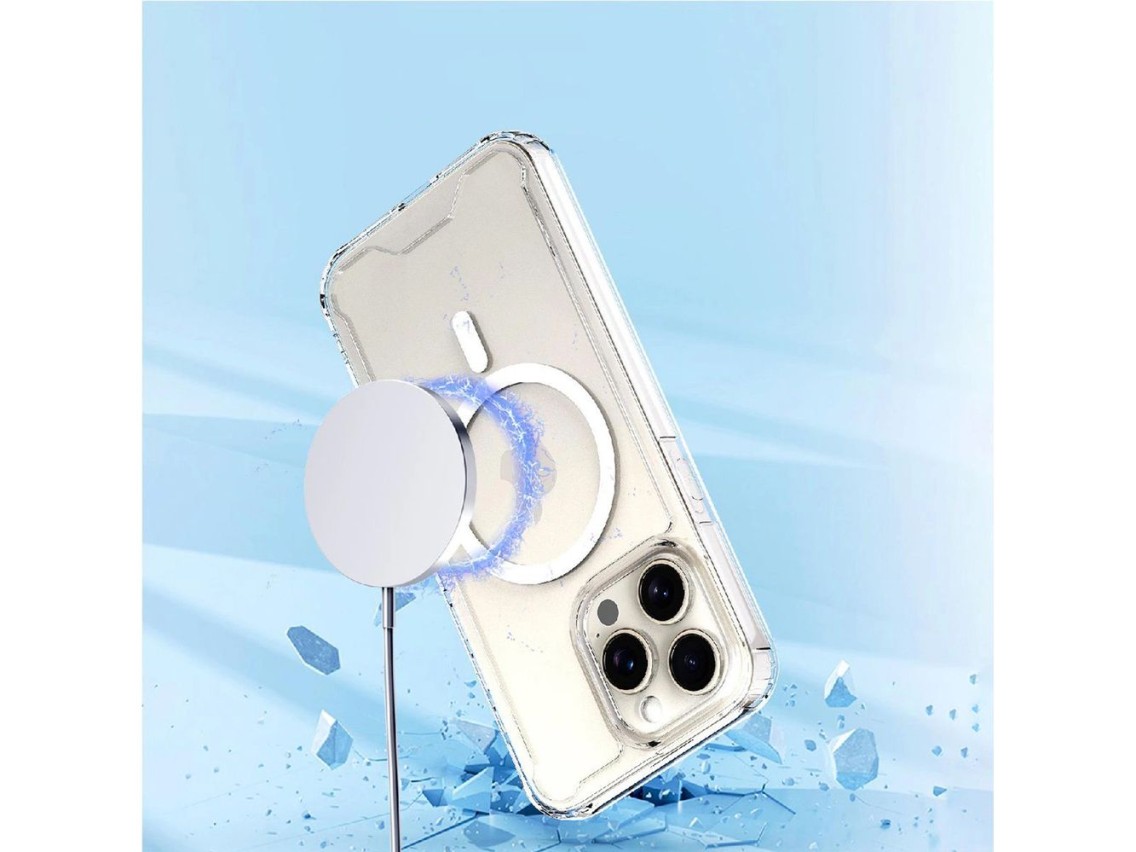 Funda Wozinsky transparente con esquinas MagSafe para Samsung Galaxy S24 FE - Transparente