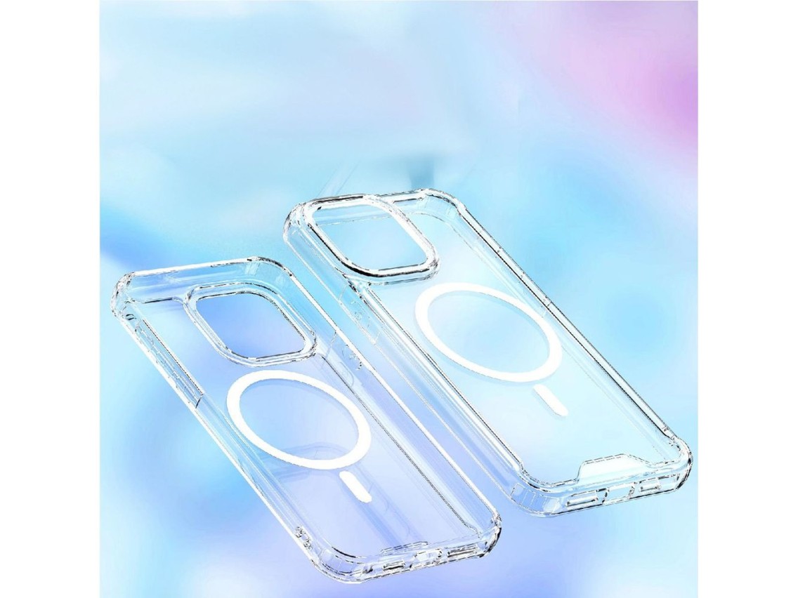 Funda Wozinsky transparente con esquinas MagSafe para Samsung Galaxy S24 FE - Transparente