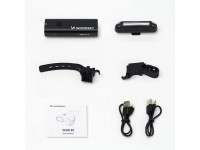 Juego de luces delanteras (400 lm) y traseras USB-C para bicicleta Wozinsky WSBLB2 - Negro Juego de luces delanteras (400 lm) y traseras USB-C para bicicleta Wozinsky WSBLB2 - Negro