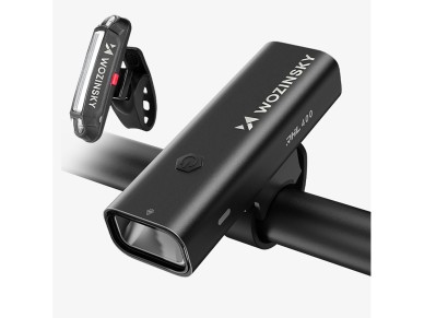 Juego de luces delanteras (400 lm) y traseras USB-C para bicicleta Wozinsky WSBLB2 - Negro