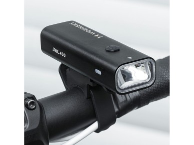 Juego de luces delanteras (400 lm) y traseras USB-C para bicicleta Wozinsky WSBLB2 - Negro