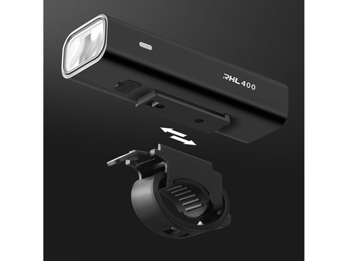 Juego de luces delanteras (400 lm) y traseras USB-C para bicicleta Wozinsky WSBLB2 - Negro
