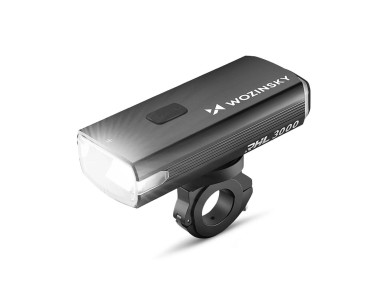 Wozinsky Front Bike Light + USB-C Cable (3000 lm) - Black Wozinsky Front Bike Light + USB-C Cable (3000 lm) - Black