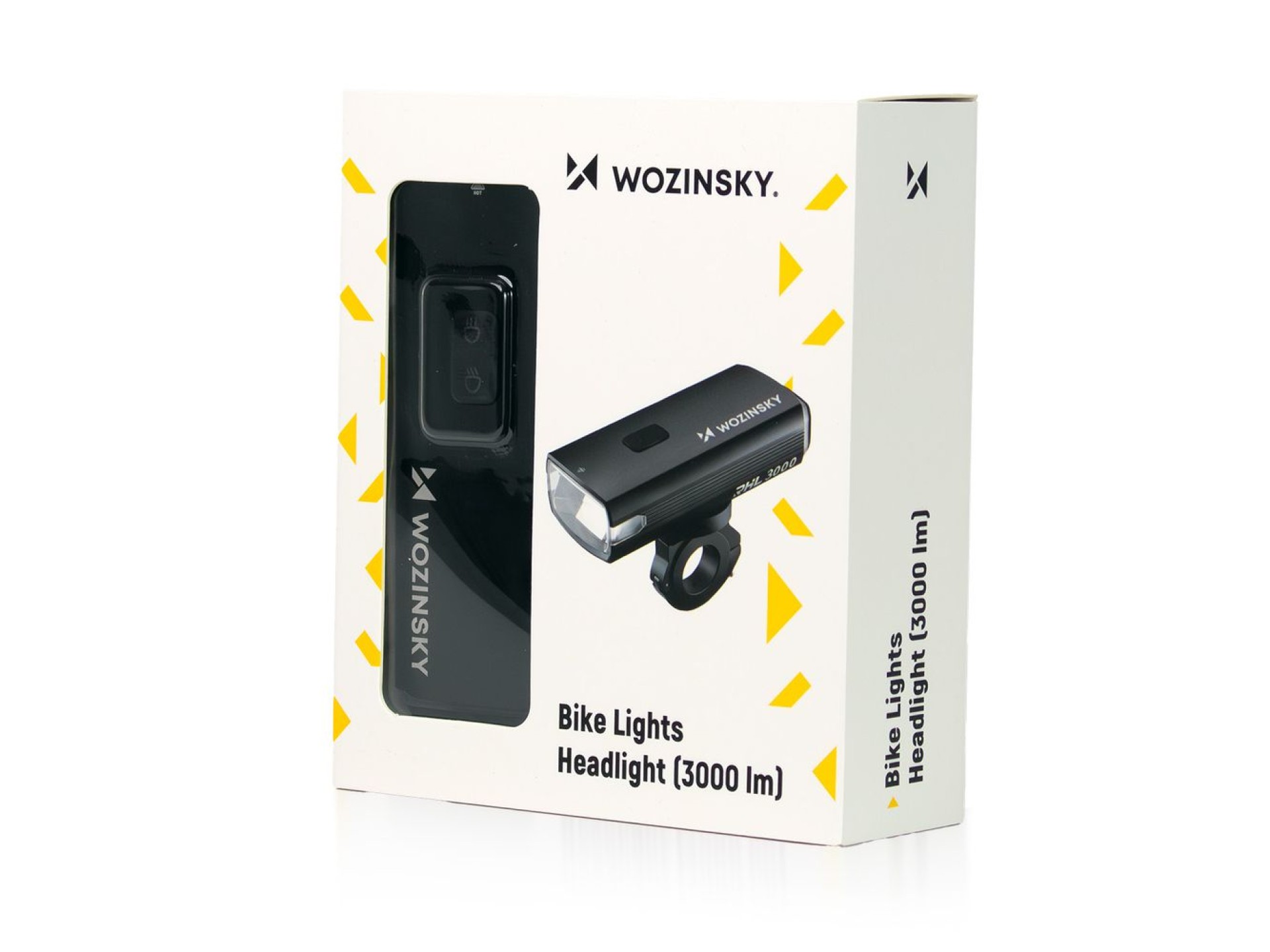 Wozinsky Front Bike Light + USB-C Cable (3000 lm) - Black