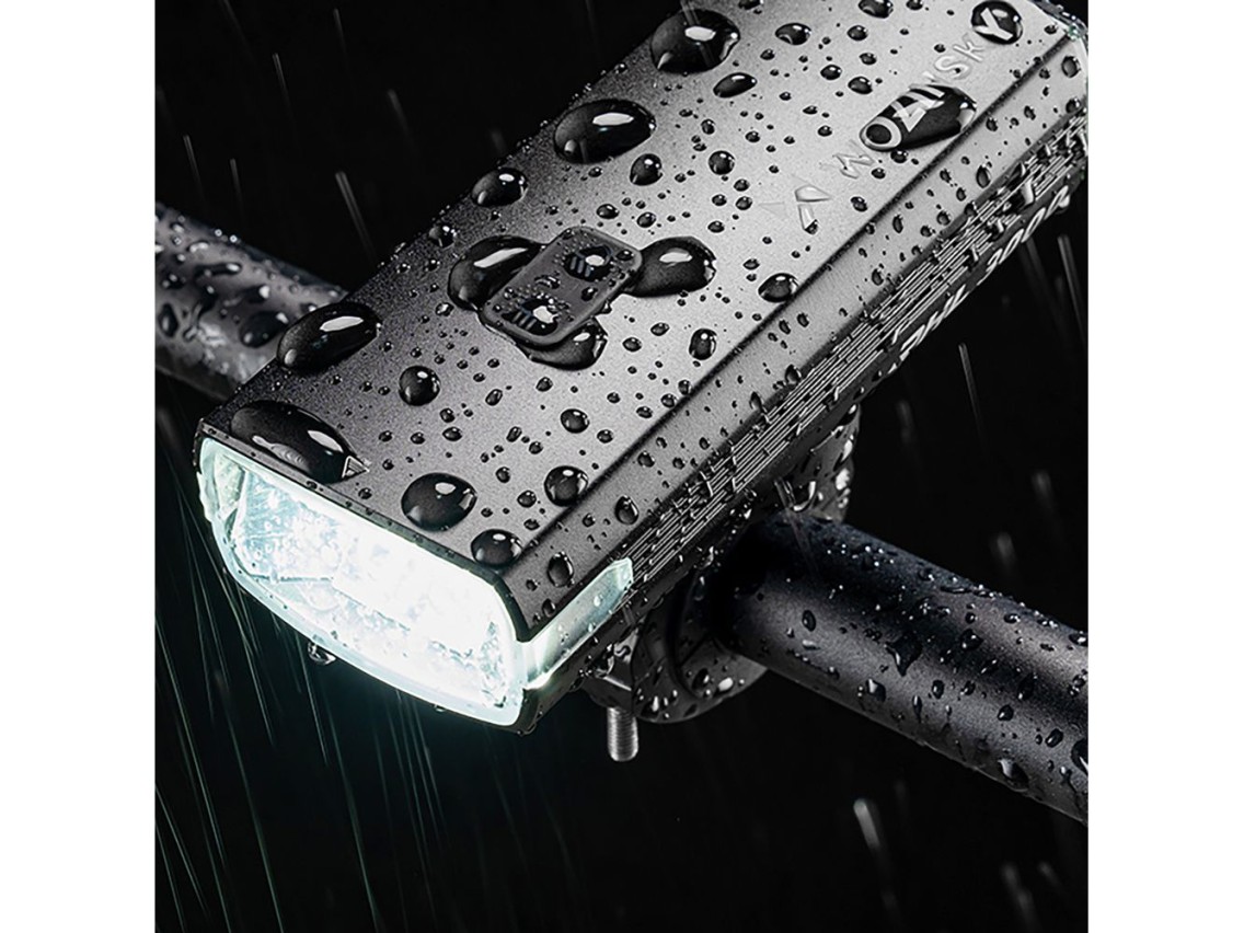 Wozinsky Front Bike Light + USB-C Cable (3000 lm) - Black