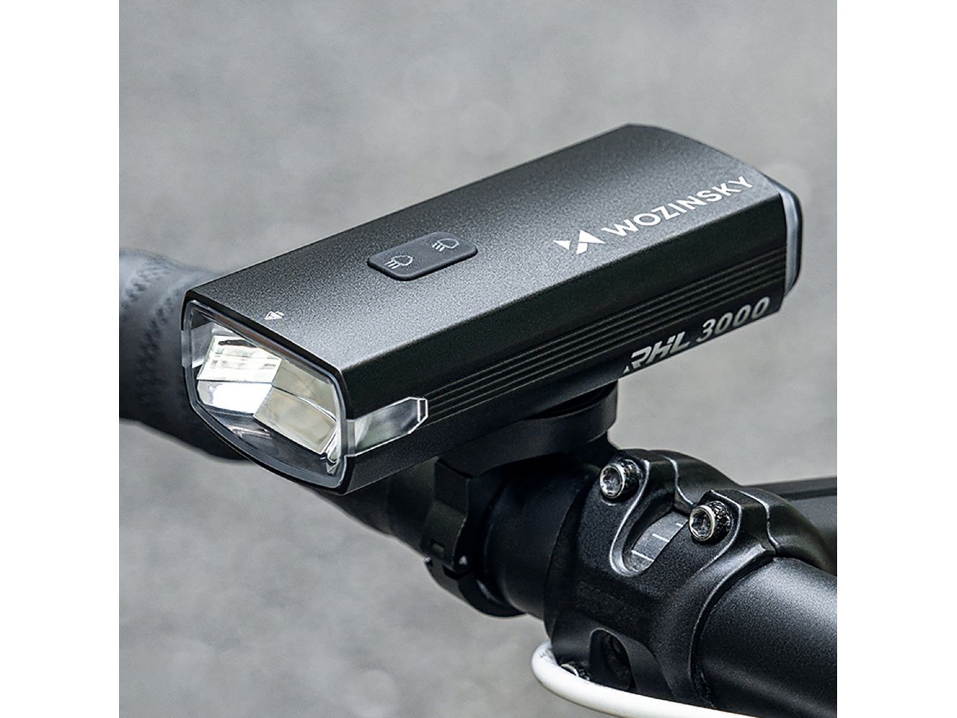 Wozinsky Front Bike Light + USB-C Cable (3000 lm) - Black
