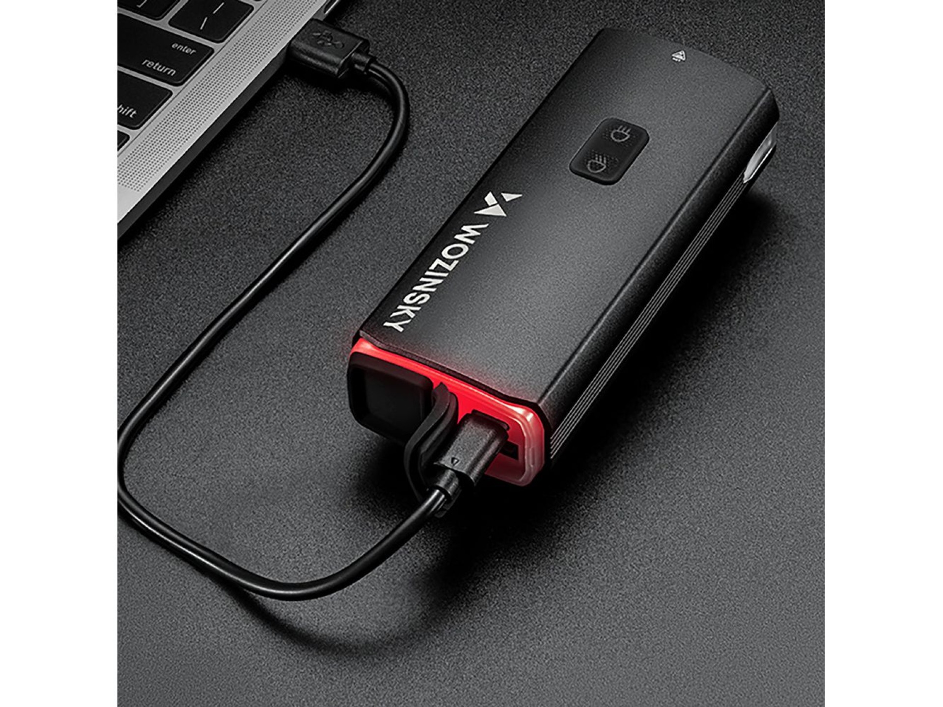 Wozinsky Front Bike Light + USB-C Cable (3000 lm) - Black