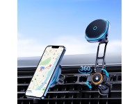 Wozinsky WCT5-6S2Y Car Holder with Qi/MagSafe 15W Wireless Charger and Air Vent Fan - Black Wozinsky WCT5-6S2Y Car Holder with Qi/MagSafe 15W Wireless Charger and Air Vent Fan - Black