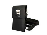 Bolso para tel�fono Karl Lagerfeld Metal Karl Head - Negro