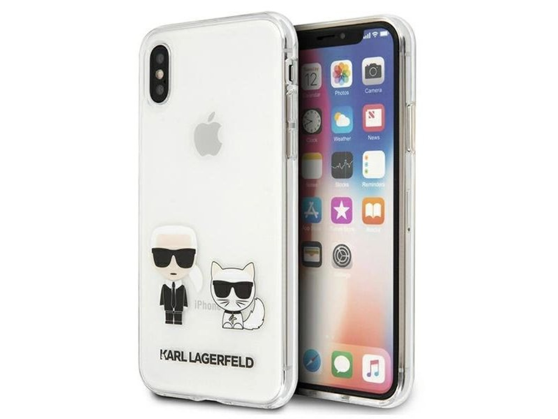 Funda transparente para iPhone Xs Max Karl & Choupette de Karl Lagerfeld