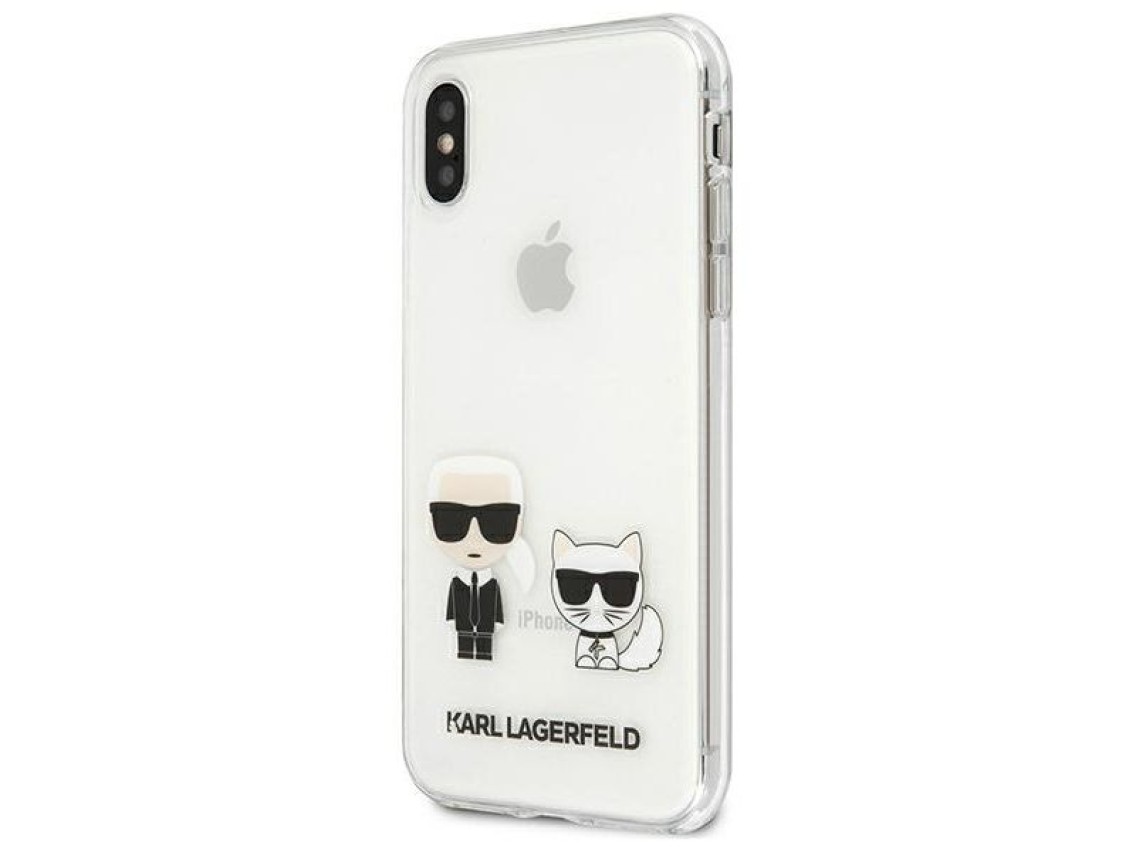 Funda transparente para iPhone Xs Max Karl & Choupette de Karl Lagerfeld