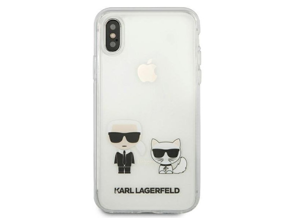 Funda transparente para iPhone Xs Max Karl & Choupette de Karl Lagerfeld