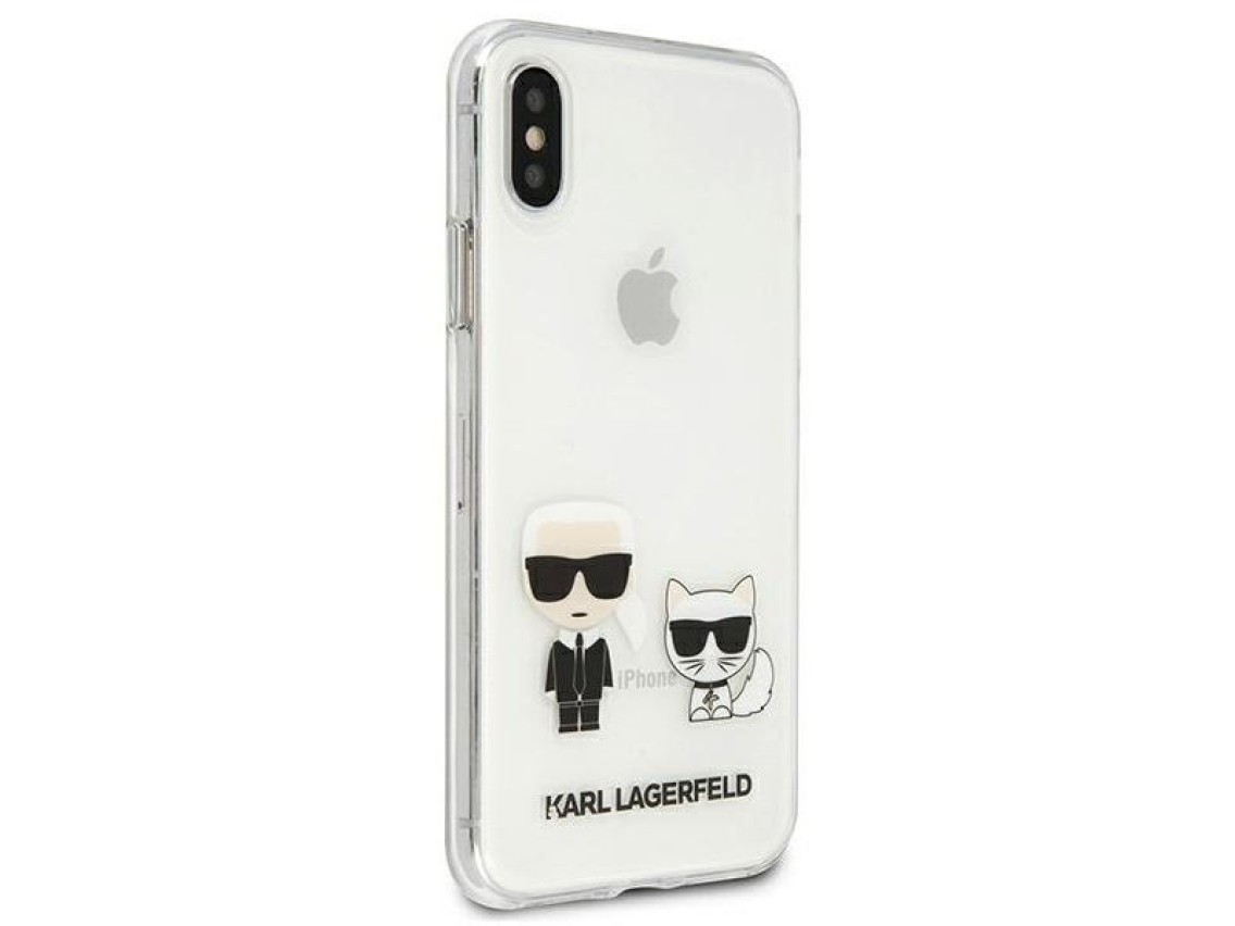 Funda transparente para iPhone Xs Max Karl & Choupette de Karl Lagerfeld