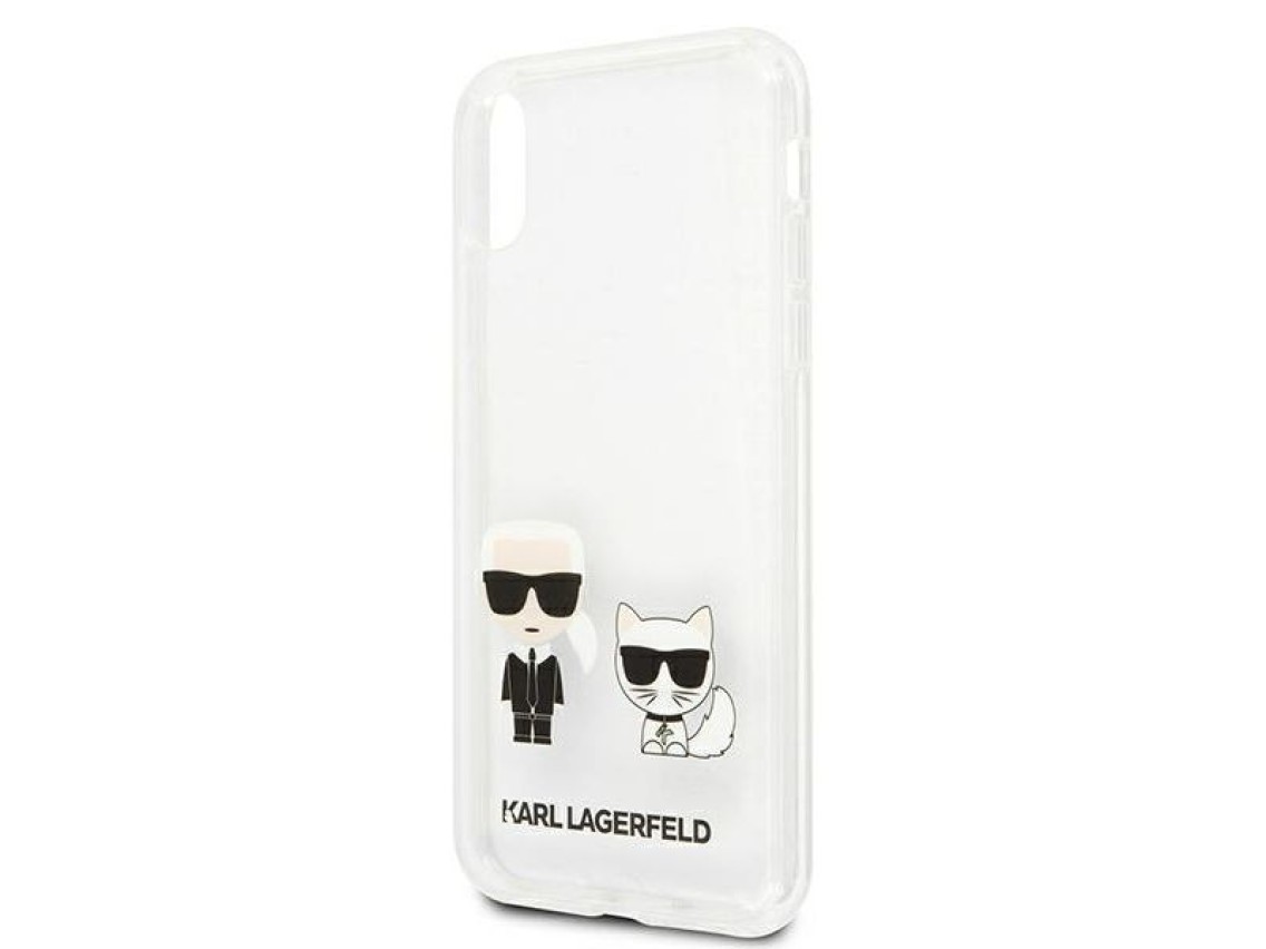 Funda transparente para iPhone Xs Max Karl & Choupette de Karl Lagerfeld
