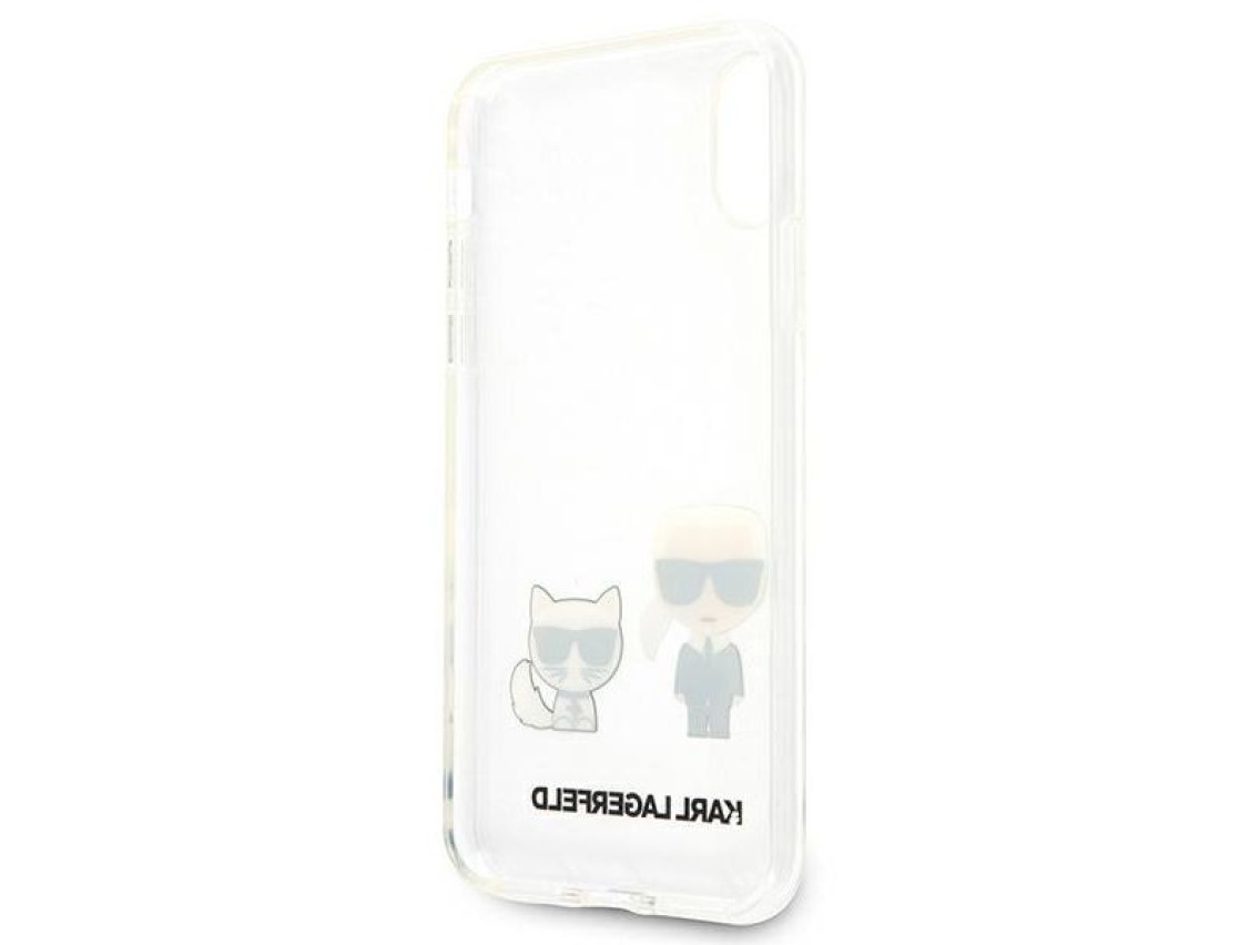 Funda transparente para iPhone Xs Max Karl & Choupette de Karl Lagerfeld