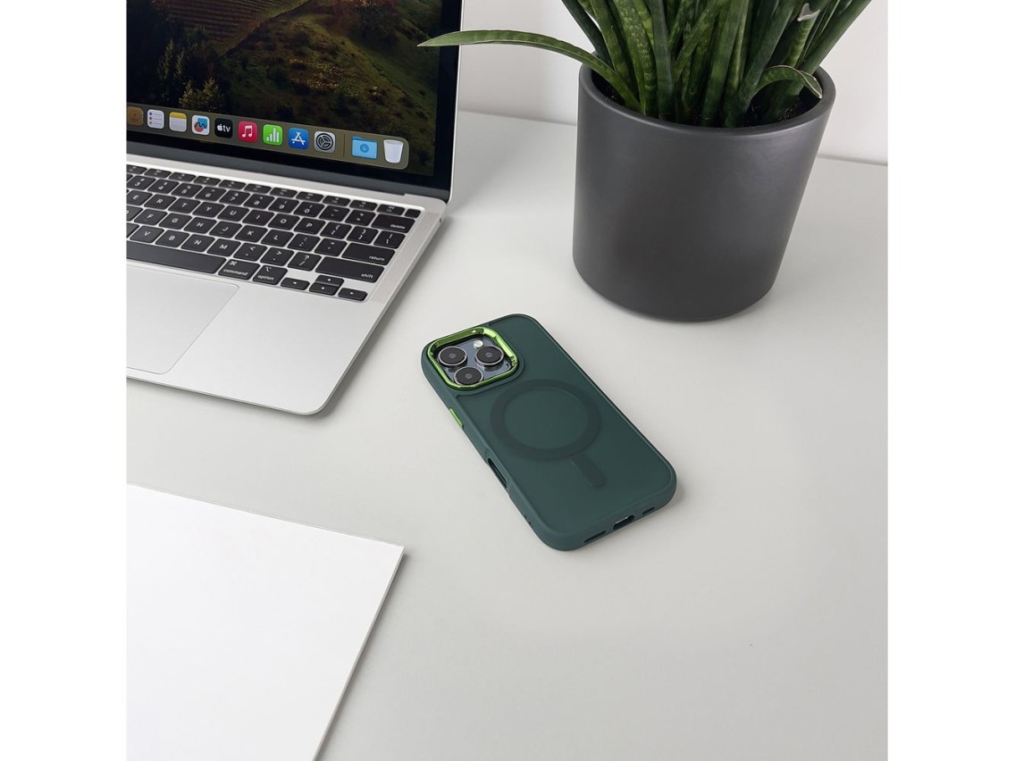 Wozinsky Fashion Case with MagSafe for Samsung Galaxy S24 FE - Green