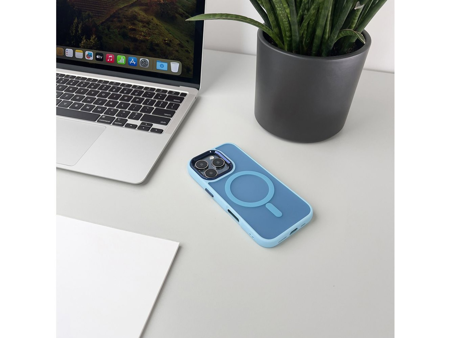 Funda Wozinsky Fashion con MagSafe para Samsung Galaxy S24 FE - Azul