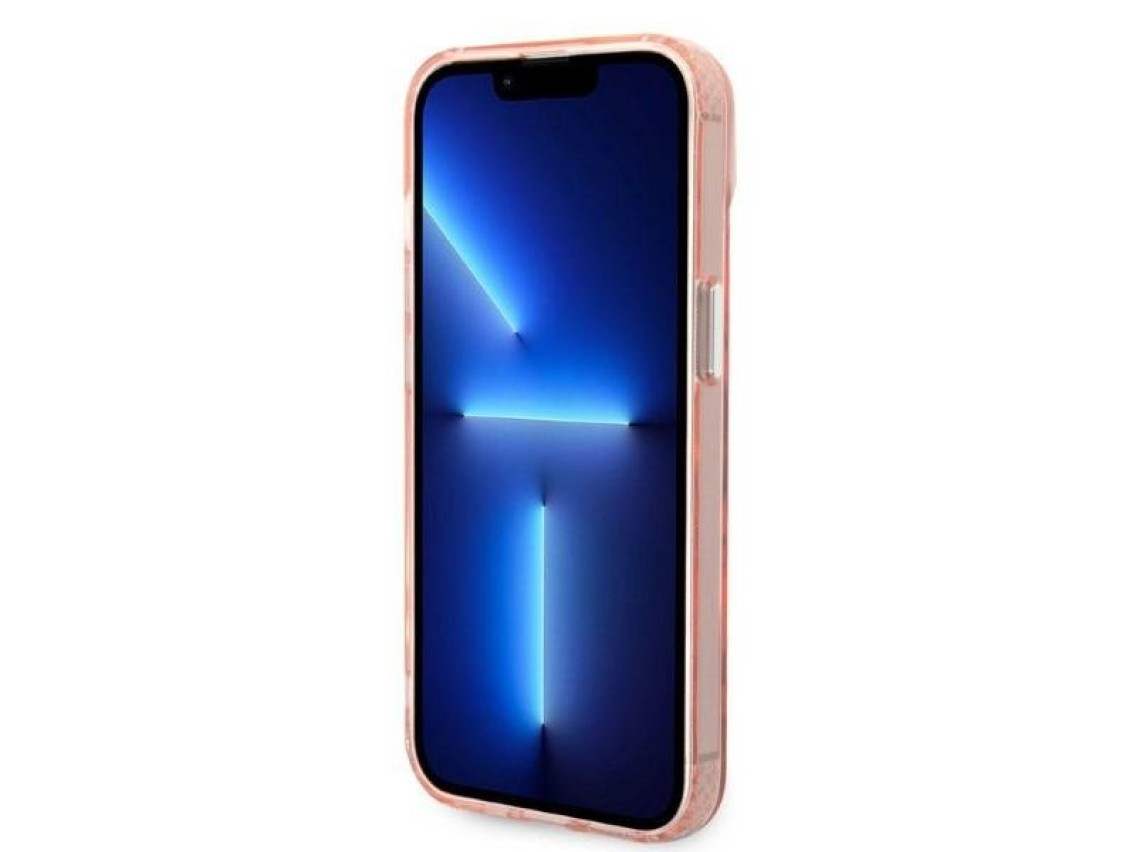 Funda rígida Karl Lagerfeld KLHMP14MHNKCIP para iPhone 14 Plus de 6,7" rosa/rosa, icónica Karl&Choup