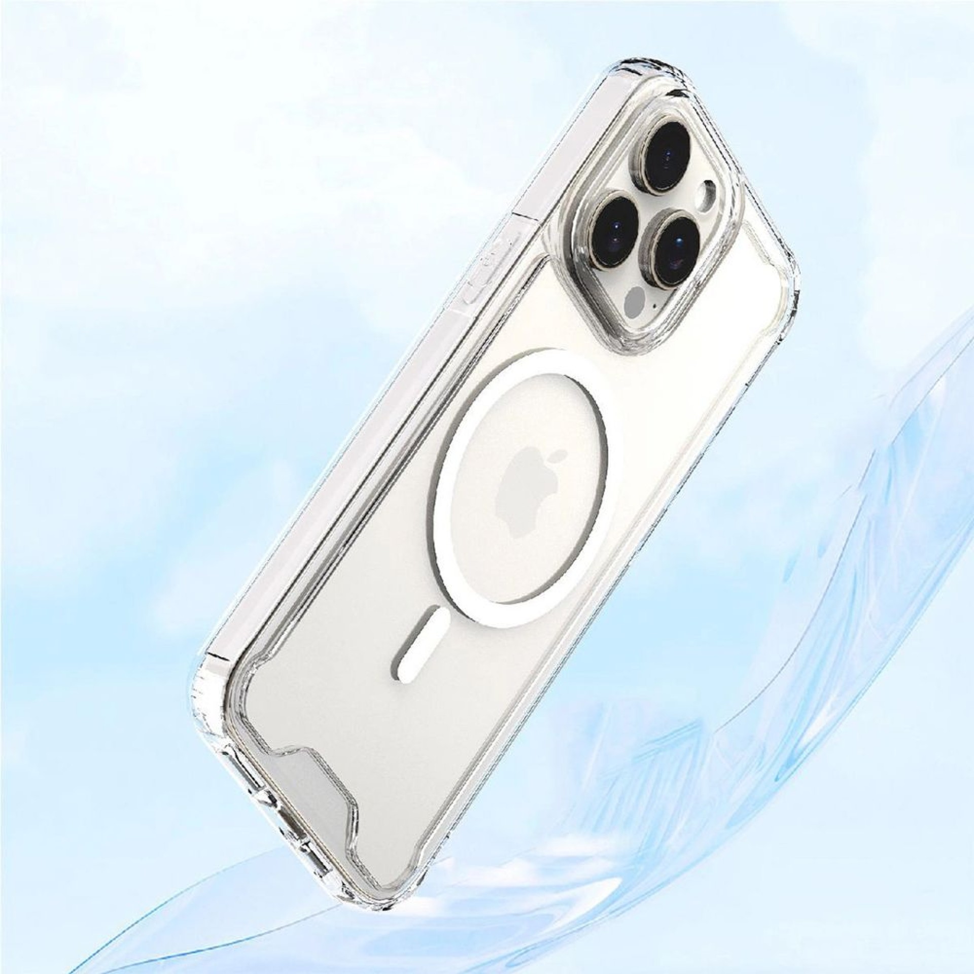 Funda Wozinsky transparente con esquinas MagSafe para Samsung Galaxy S25 - Transparente