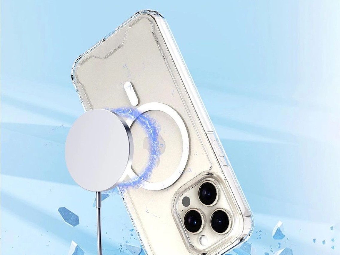 Funda Wozinsky transparente con esquinas MagSafe para Samsung Galaxy S25 - Transparente