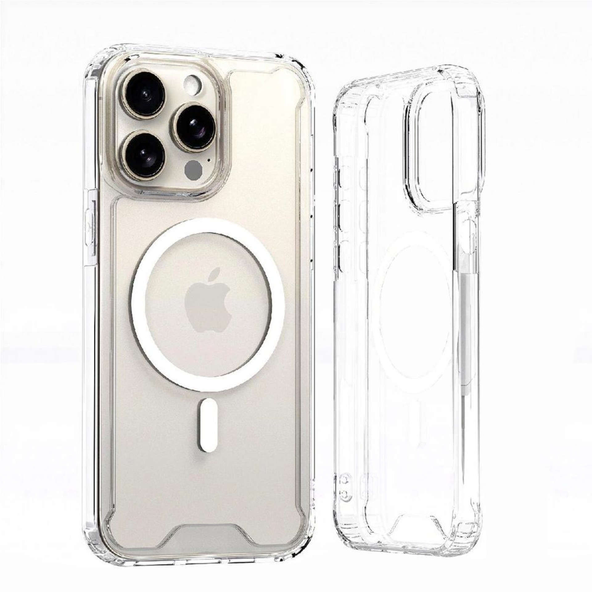 Funda Wozinsky transparente con esquinas MagSafe para Samsung Galaxy S25 - Transparente