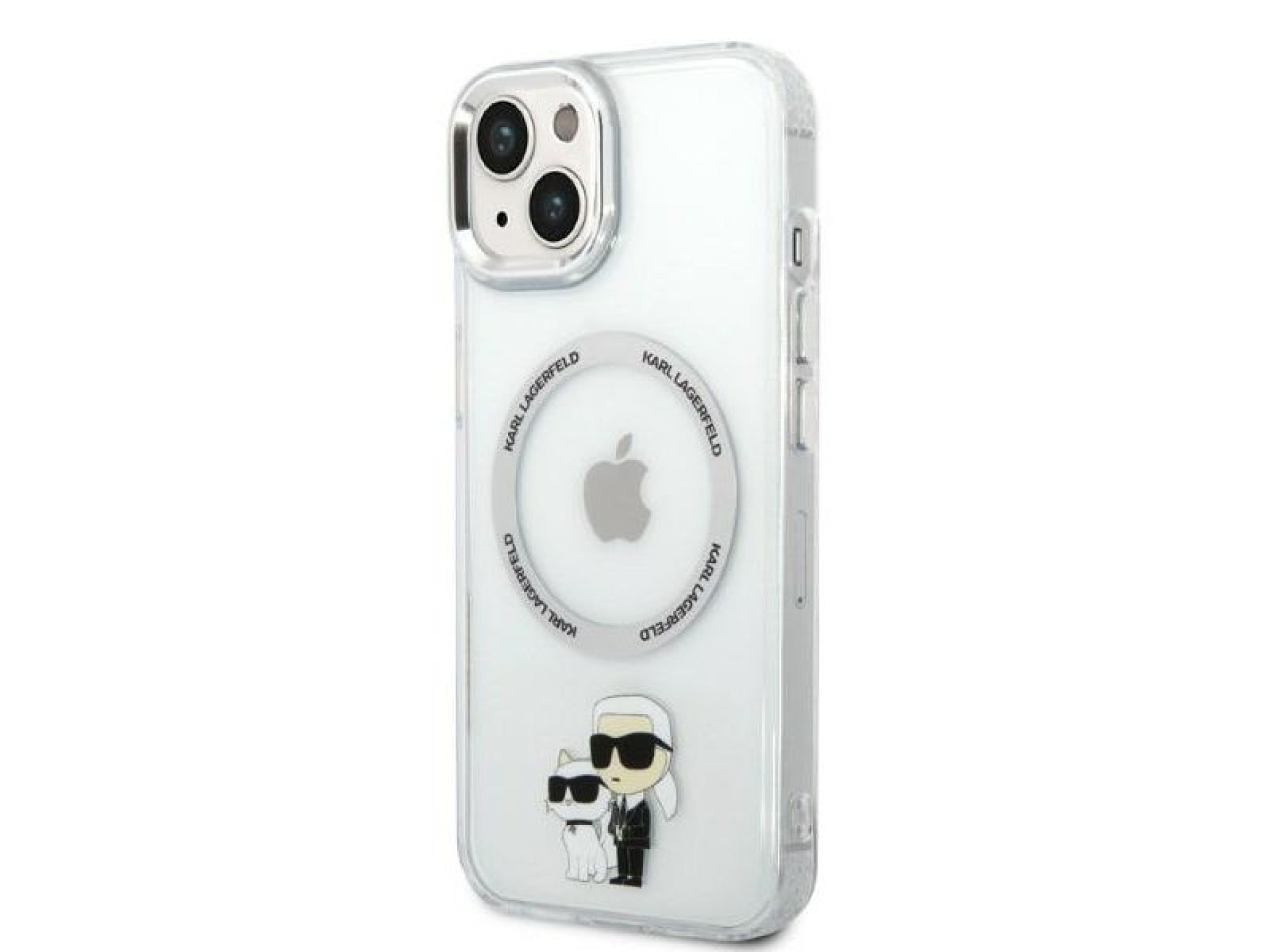 Capa rígida transparente Karl Lagerfeld KLHMP14MHNKCIT para iPhone 14 Plus de 6,7 polegadas com MagS