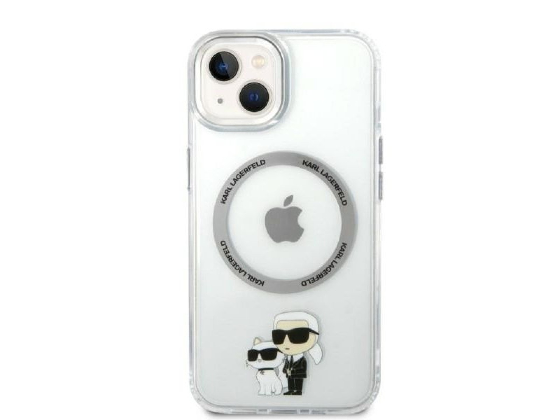 Capa rígida transparente Karl Lagerfeld KLHMP14MHNKCIT para iPhone 14 Plus de 6,7 polegadas com MagS