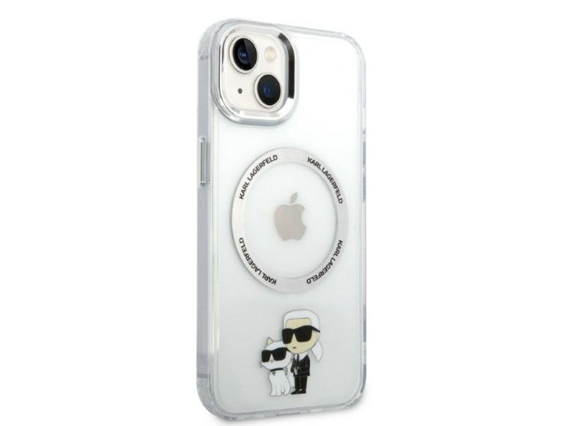 Capa rígida transparente Karl Lagerfeld KLHMP14MHNKCIT para iPhone 14 Plus de 6,7 polegadas com MagS