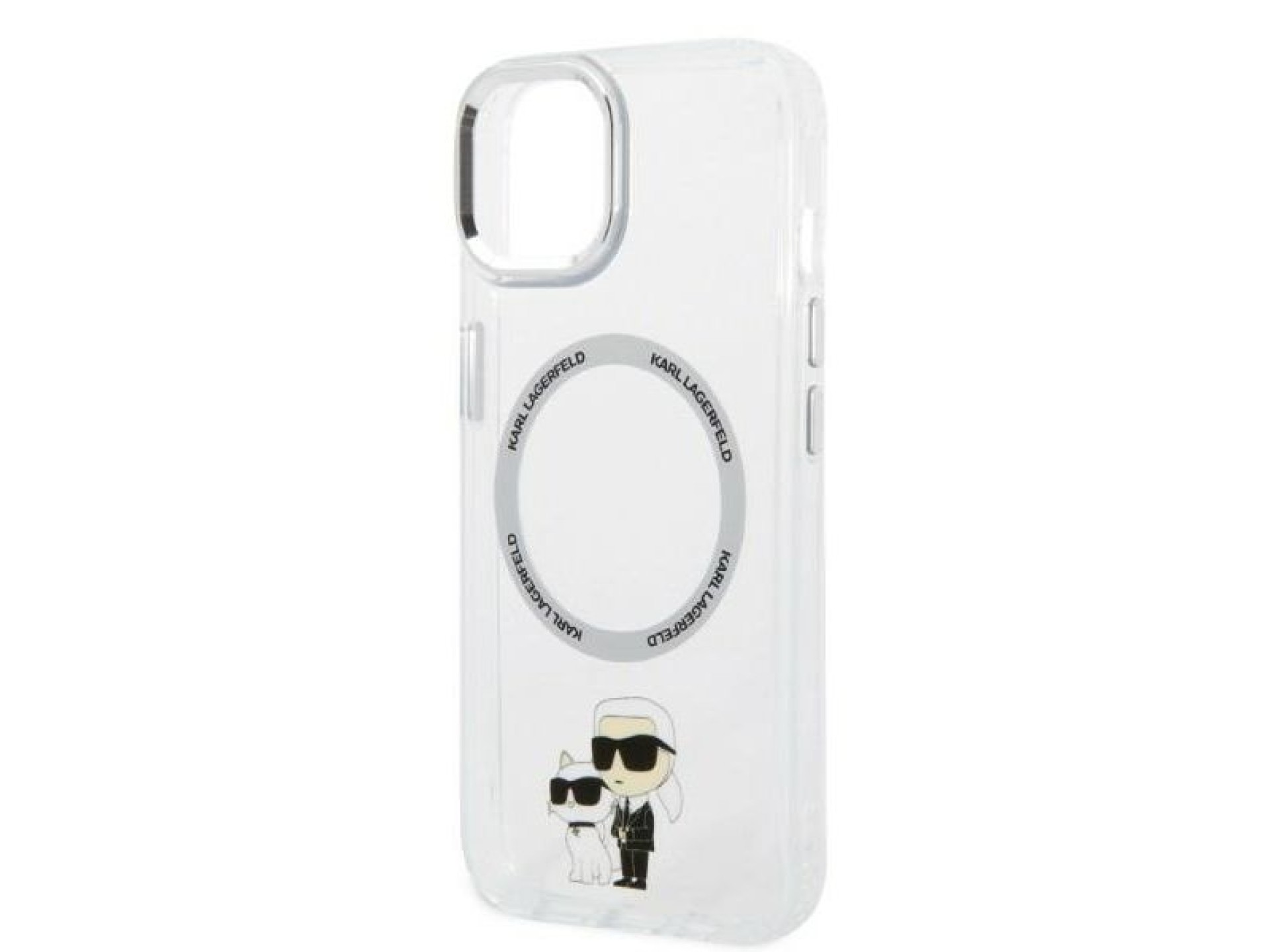 Capa rígida transparente Karl Lagerfeld KLHMP14MHNKCIT para iPhone 14 Plus de 6,7 polegadas com MagS