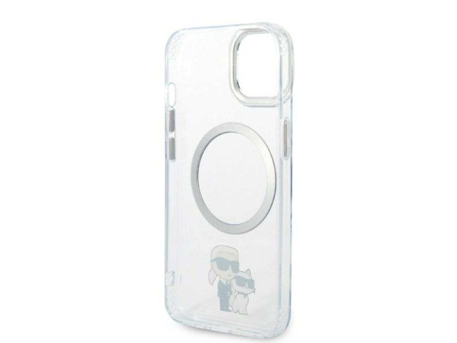 Capa rígida transparente Karl Lagerfeld KLHMP14MHNKCIT para iPhone 14 Plus de 6,7 polegadas com MagS