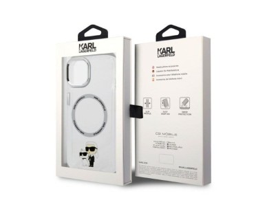 Karl Lagerfeld KLHMP14MHNKCIT iPhone 14 Plus 6.7" hardcase transparent Iconic Karl&Choupette Magsafe Karl Lagerfeld KLHMP14MHNKCIT iPhone 14 Plus 6.7" hardcase transparent Iconic Karl&Choupette Magsafe