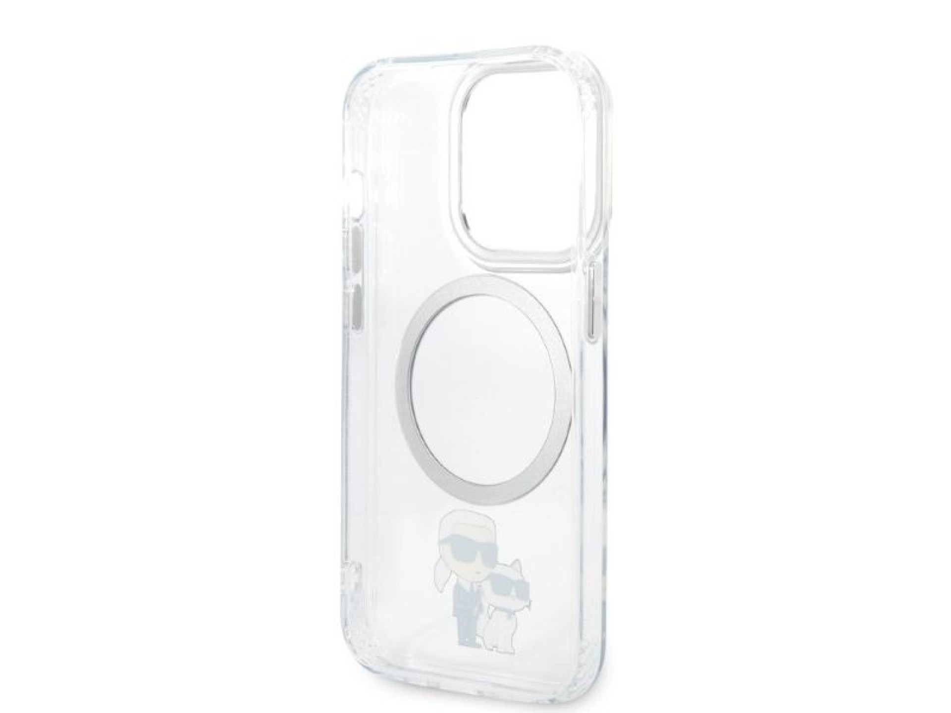 Funda Karl&Choupette MagSafe icónica de Karl Lagerfeld para iPhone 14 Pro - transparente