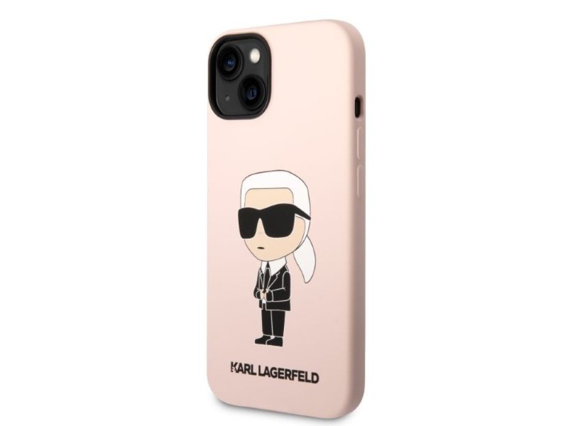 Karl Lagerfeld KLHMP14MSNIKBCP iPhone 14 Plus 6.7" hardcase pink/pink Silicone Ikonik Magsafe