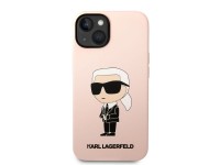 Karl Lagerfeld KLHMP14MSNIKBCP iPhone 14 Plus 6.7" hardcase pink/pink Silicone Ikonik Magsafe Karl Lagerfeld KLHMP14MSNIKBCP iPhone 14 Plus 6.7" hardcase pink/pink Silicone Ikonik Magsafe